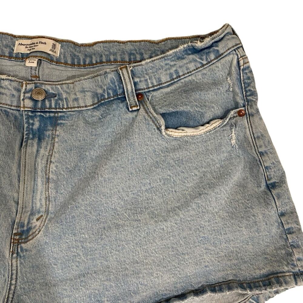 Abercrombie & Fitch Curve Love High Rise Mom Shorts Size 36 - Picture 2 of 13